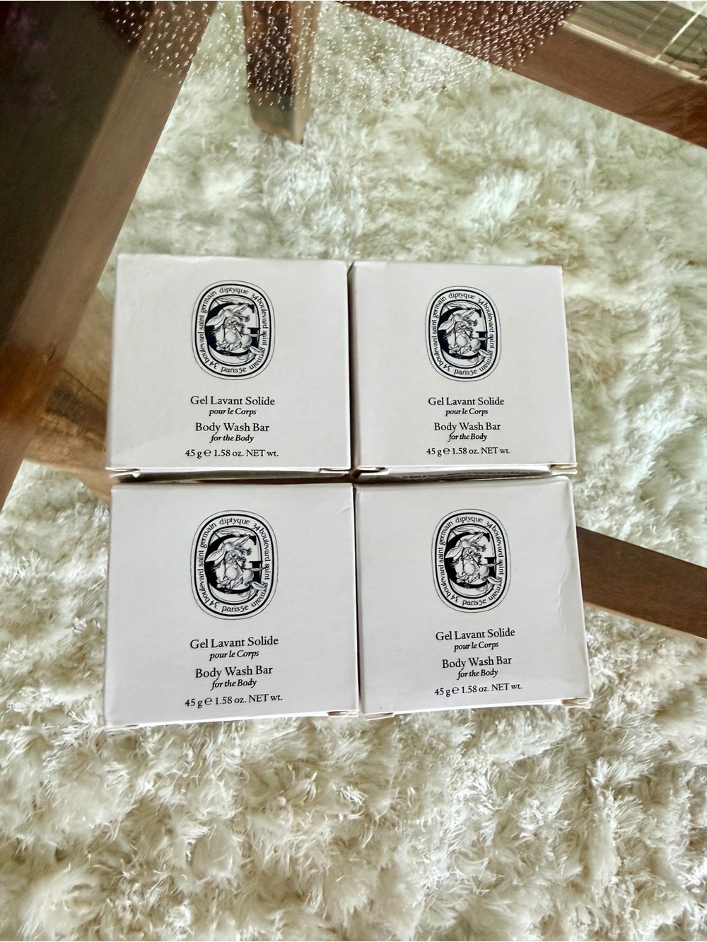 diptyque White Boxed Body Wash Bars – Set of 4